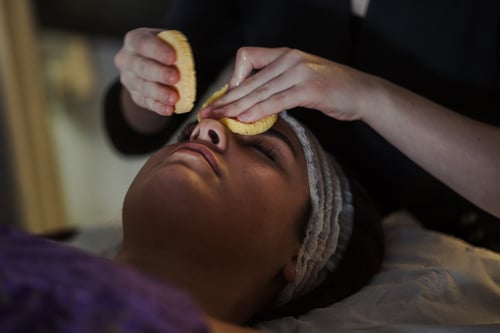 Hair and Beauty - Beauty Therapy Student with a Client